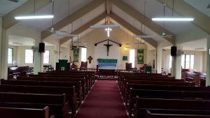 The interior of All Saints' Anglican Church.